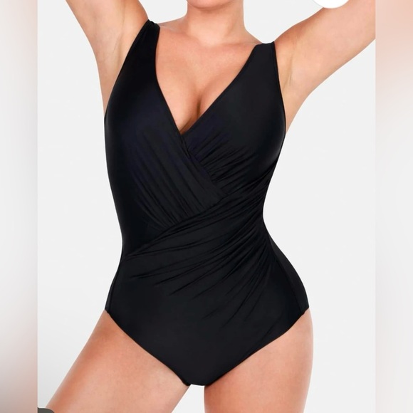 POPILUSH Shapewear Swimsuit Deep-V Neck One-Piece - MWT - Picture 5 of 7